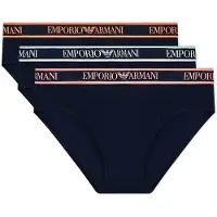 Emporio Armani per uomo. EM000258_AF20669 Set di 3 slip con logo blu navy (XL), Homewear, Cotone