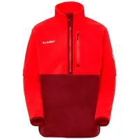 Mammut Kid's Waymarker Midlayer Half-Zip Pull Pullover in pile Bambini (140, rosso)