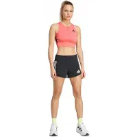 Adidas Women's Adizero Running Gel Pocket Crop Top Reggiseno sportivo Donna (L, rosso)