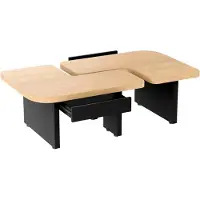 MODFU Divano letto 90 x 200 cm, struttura in legno con presa di corrente e porta USB, divano letto con vano contenitore, scrivania e comodino, grigio, con materasso