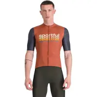 Sportful Supergiara 2 Logo Jersey Maglietta da ciclismo Uomo (L, rosso)
