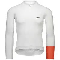 POC Cadence L/S Jersey Maglietta da ciclismo Uomo (M, grigio/bianco)