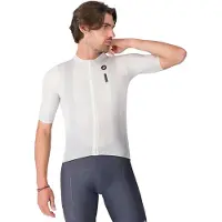 Castelli Drittone Logo Jersey Maglietta da ciclismo Uomo (L, bianco)