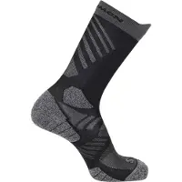 Salomon Aero Crew Calze da running (42-44, grigio/nero)