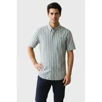 Timberland Striped Short Sleeve Shirt Green Bay Yd Taglia: L | Camicie Casual Outlet | Uomo | Verde