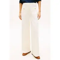 Tommy Hilfiger Preppy Cotton Wide Leg Pants Calico Taglia: R34 | Pantaloni Outlet | Donna