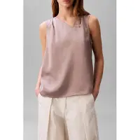 Calvin Klein Hammered Satin Drape Shirt Dusted Fox Taglia: S | Magliette intime Outlet | Donna