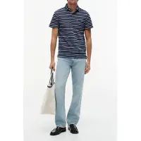 Tommy Hilfiger Single Jersey Stripe Polo Carbon Navy/ivory Petal Taglia: XXL | Polo Outlet | Uomo | Blu