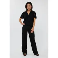 Esqualo Blouse Allover Embroidery Black Taglia: 36 | Magliette intime Outlet | Donna | Nero