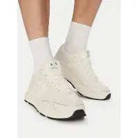 Armani Exchange per uomo. XM002635AF19388M0107 Sneakers bianche Everest (43), Bianco, Tessuto, Basso, Stringhe, Sportivo