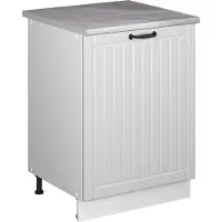 Vicco Mobile lavello cucina Fame-Line Bianco rustico/Bianco 60 cm, Model 62214