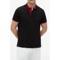 Tommy Hilfiger Contrast Collar Block Polo Black Taglia: L | Polo Outlet | Uomo | Nero