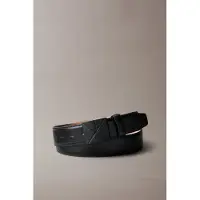 Calvin Klein Emblem Plaque Smooth Belt Black/matte Black Taglia: 130 | Cinture Outlet | Uomo | Nero