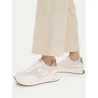 Liu Jo per donna. BA6005PX80601111 Sneakers Maxi Wonder 97 in pelle bianca (40), Bianco, 1 a 3 cm, Stringhe, Casual