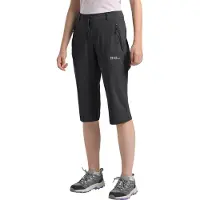 Jack Wolfskin Women's Hikeout 3/4 Pants Pantaloncini Donna (34, nero)