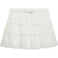 Superdry per donna. W7210424A Gonna bianca a balze (XXS), Bianco, Casual, Cotone