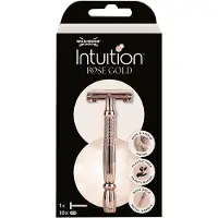 Wilkinson Sword da donna metal razor Intuition Double Edge Rose Gold (Razor) + 10 blades