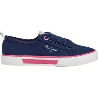 Pepe Jeans per donna/ragazza. PGS300010 Sneakers blu navy Brady Club (32), Tessuto, Basso, Stringhe, Casual, moda per bambini