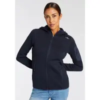 CMP Women's Jacket Fix Hood Jacquard Knitted 3H19826 Giacca in pile Donna (34, nero)