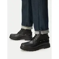 Timberland per uomo. TB0A697HW021 Stivaletti in pelle nera Britton Road (44), Nero, Basso, Stringhe, Casual