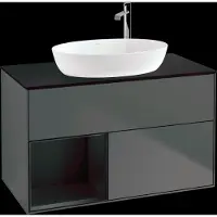 Villeroy & Boch V&B illuminazione a parete del mobile Finion 100, Pl bla m, Reg bla m Lac, Anthrac. m