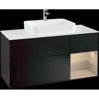 Villeroy & Boch V&B illuminazione a parete del mobile Finion 120cm, Pl w m, Reg re Oa ven, bla m Lac