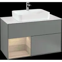 Villeroy & Boch V&B Mobile da bagno Illuminazione a parete Finion 100, Pl wh. m, Reg li Oa ven, Oli. m Lac