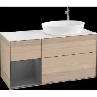 Villeroy & Boch V&B mobile da parete Finion 120cm, Pl w m, Rg Anthrac. m Lac, Oa ven