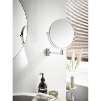 Emco Miroir de rasage et de maquillage pure, à 1 bras, rond, 200 mm, noir, 109413310, 109413310