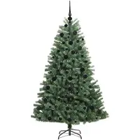vidaXL Albero di Natale artificiale pieghevole verde 180 cm