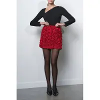 French Connection Verity Textured Mini Skirt Lipstick Red Taglia: 6 | Minigonne Outlet | Donna | Rosso