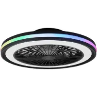 Mantra-Iluminacion Ventilatore da soffitto LED Gamer Big nero, DC, silenzioso, 56 cm, CCT RGB