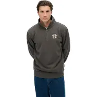 Superdry per uomo. M2014383A Felpa con mezza zip Athletic Half grigia (L), Casual, Grigio, Cotone