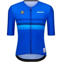 Santini UCI World Champion Jersey Maglietta da ciclismo (3XL, blu)