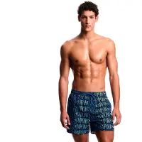 Emporio Armani per uomo. EM000583_AF20442 Costume da bagno blu stampato (S), Beachwear, Poliestere