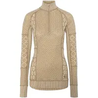 Kari Traa - Primo strato tecnico in Lana - Smekker Half-Zip Baselayer Mocha per Donne - Taglia XS - Beige