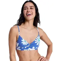 Roxy Women's PT Essentials Wrap Bra Parte superiore bikini Donna (XS, blu)