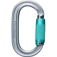 Black Diamond Oval Triple Lock Carabiner Moschettoni a chiusura grigio