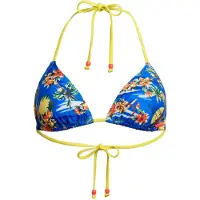 Superdry per donna. W3010397A Top bikini a triangolo blu con spalline (XS), Beachwear, Polister riciclato, Sostenibile