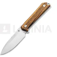 Böker Germany Manufaktur Solingen Kiboku 120526 Satin RWL-34, Bocote Wood, coltello fisso, design di Lucas Burnley