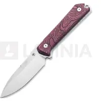 Böker Manufaktur Solingen Kiboku 120575 Satin RWL-34, Red Topo Richlite, coltello fisso, design di Lucas Burnley