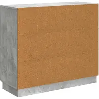 vidaXL Credenza grigio cemento 89 x 34,5 x 77 cm in materiale composito