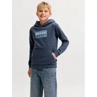 Jack & Jones Kids Junior Felpa 'JCOFusion' blu / navy / bianco