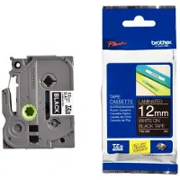 Brother Nastro TZe-335 - Bianco su nero (12 mm)
