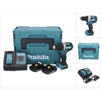 Makita Trapano avvitatore a batteria DDF 484 SYJ 18 V 54 Nm + 2x batteria 1,5 Ah + caricabatterie + Makpac