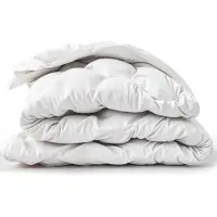 THE WHITE STONE 200 x 200 cm 400 g Trapunta invernale | Copertura morbida e calda | Trapunta in microfibra anallergica bianca | Trapunta singola