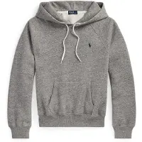 Ralph Lauren per donna. 211971698004 Felpa in pile grigio Shrunken Fit (M), Casual, Cotone