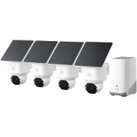 Eufy SoloCam E42 + HomeBase S380, Telecamera di sicurezza IP, Interno ed esterno, Wireless, Soffitto/parete, Bianco, Sfera (forma)