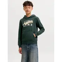 Jack & jones Junior Felpa miele / verde scuro / bianco