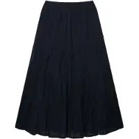 Superdry per donna. W7210412A Gonna Tiered Maxi blu marino (M), Casual, Cotone, Navy